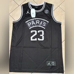Paris Saint Germain Michael Jordan # 23 Jersey Black/White , Unisex